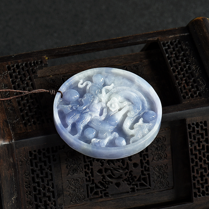 翡翠平安龙吊坠-红掌柜