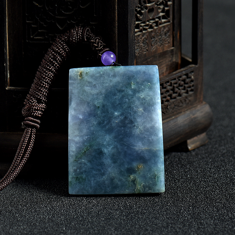 缅甸天然俏色翡翠喜上眉梢吊坠-红掌柜