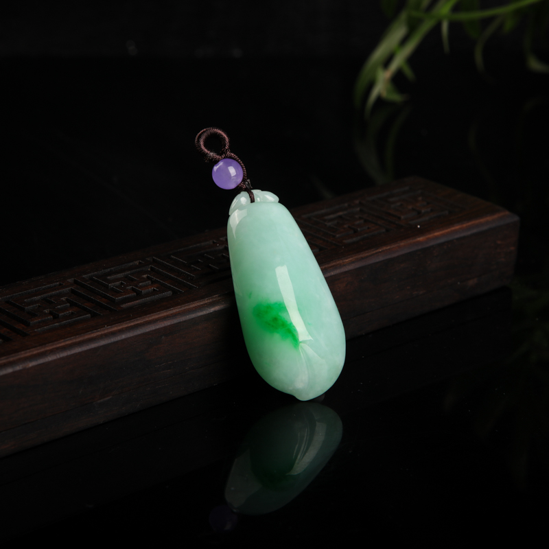 飘翠翡翠福瓜吊坠-红掌柜