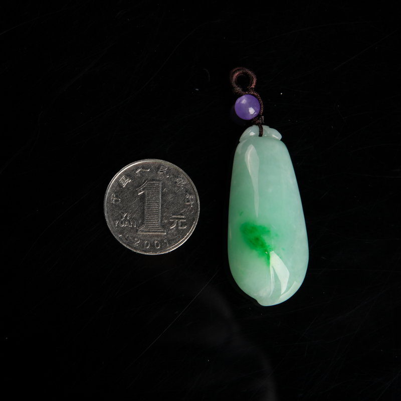 天然缅甸翡翠福瓜吊坠-红掌柜