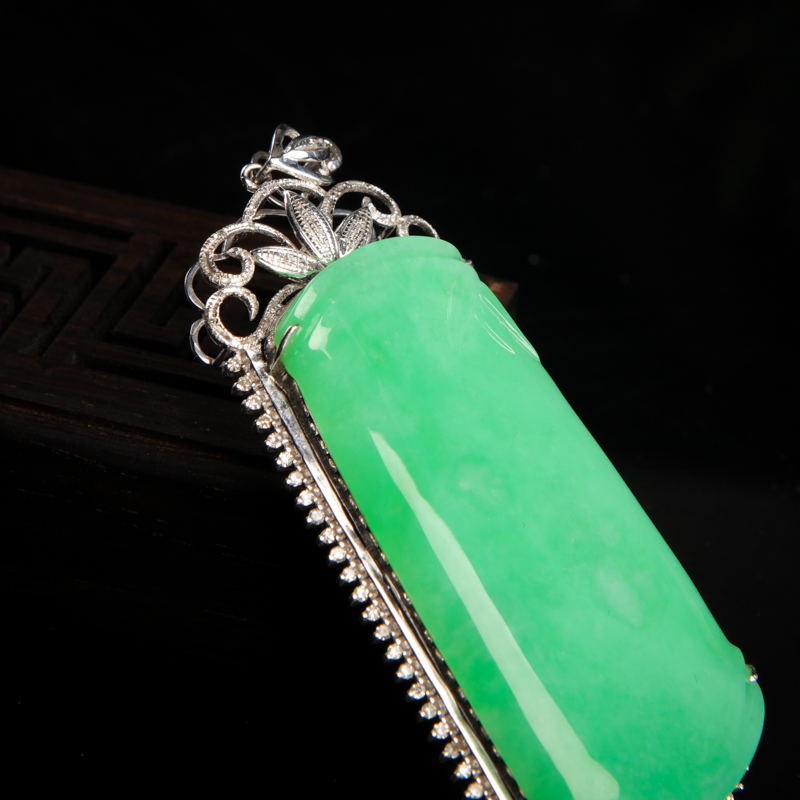 天然翡翠节节高升吊坠-红掌柜