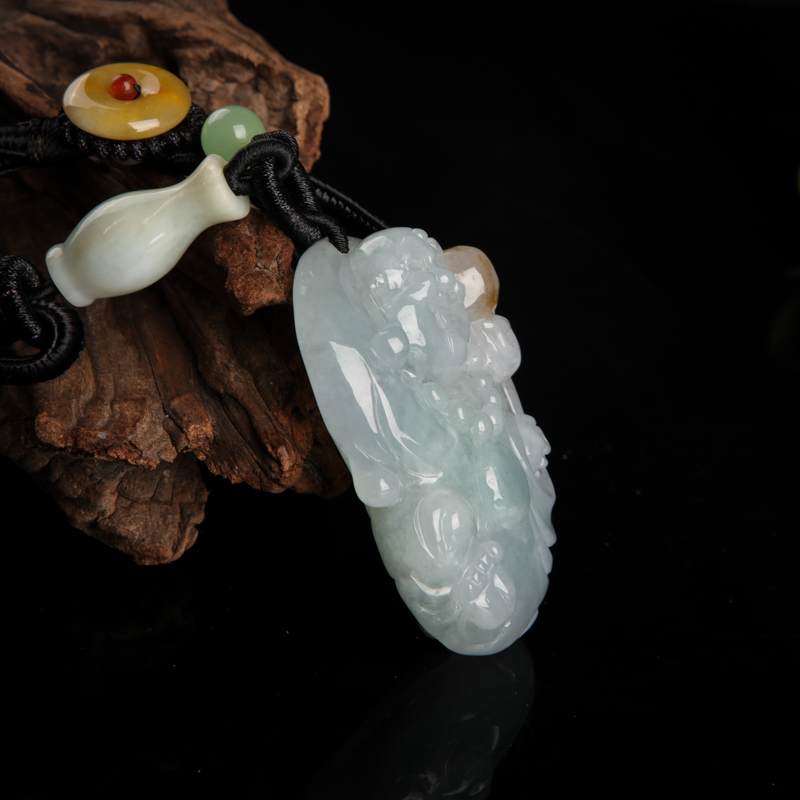 翡翠弥勒佛吊坠-红掌柜