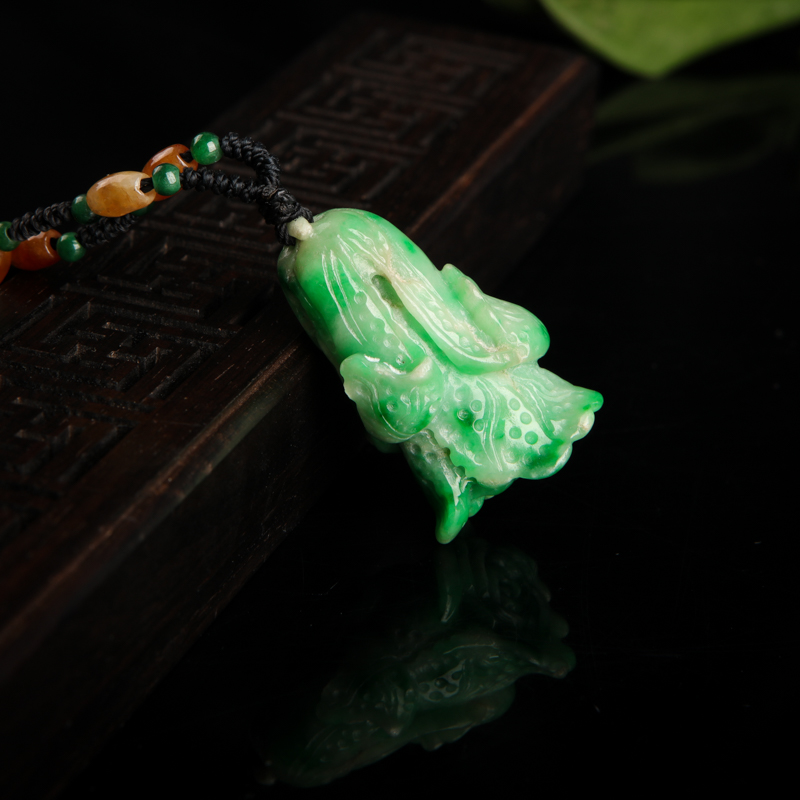 飘翠翡翠百财吊坠-红掌柜