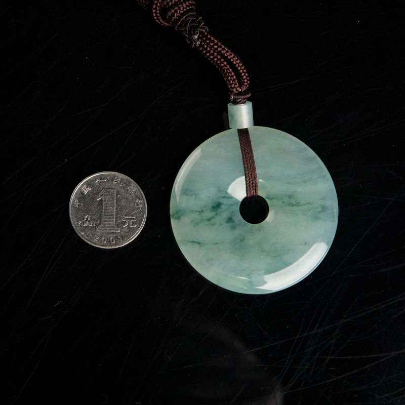飘花翡翠吊坠-红掌柜