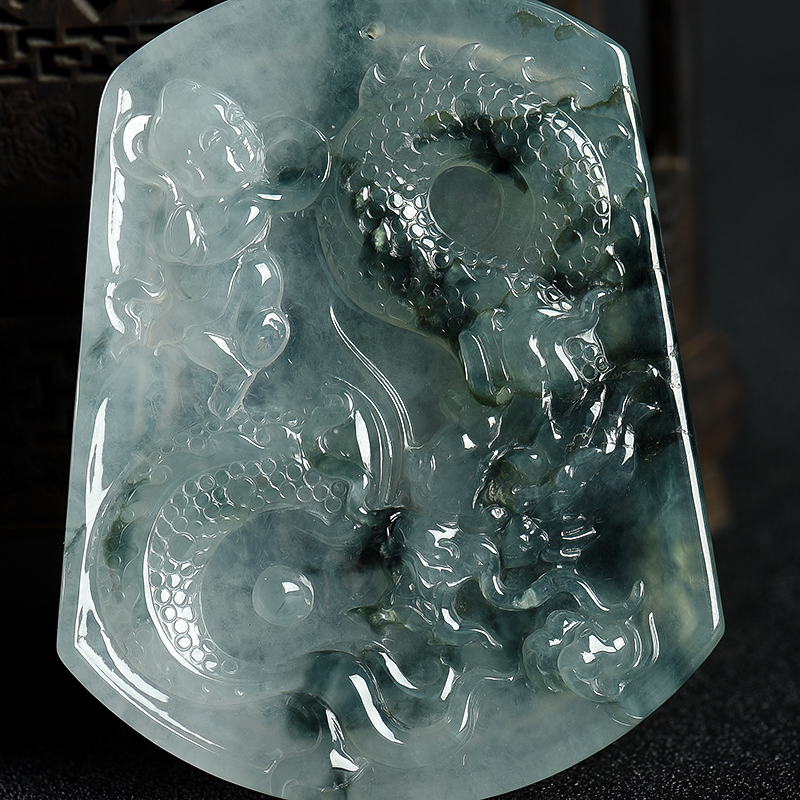 翡翠望子成龙吊坠-红掌柜