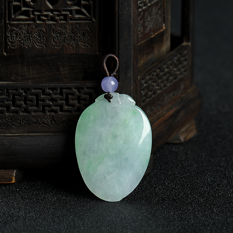 天然翡翠寿桃吊坠-红掌柜