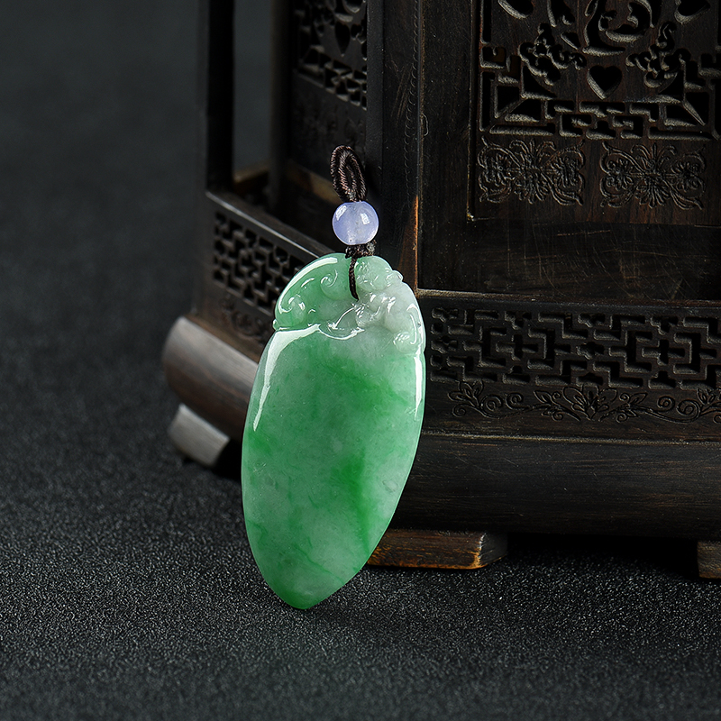 翡翠福寿如意吊坠-红掌柜