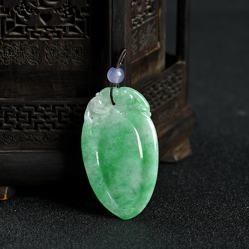 天然翡翠福寿如意吊坠-红掌柜