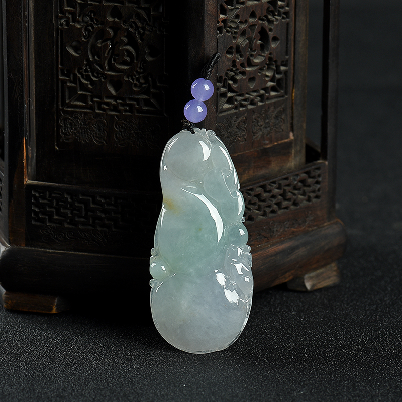 翡翠福寿如意吊坠-红掌柜