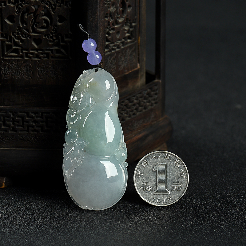 糯种翡翠如意吊坠-红掌柜