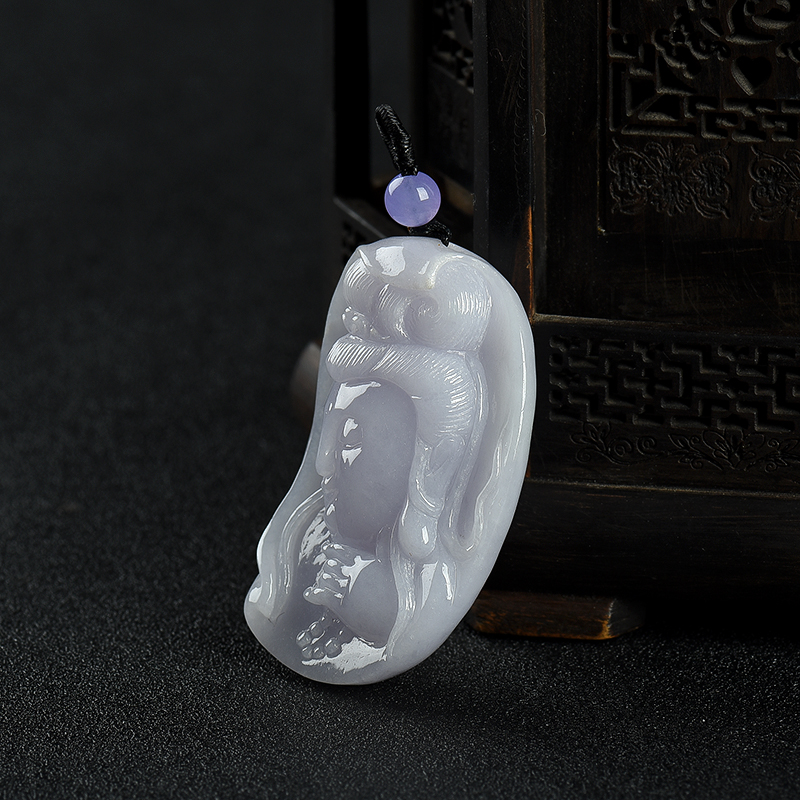 天然翡翠观音吊坠-红掌柜
