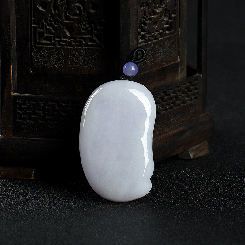 天然糯种翡翠观音吊坠-红掌柜