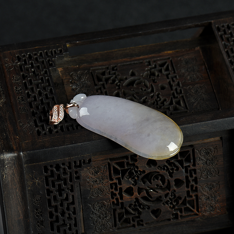 缅甸翡翠福瓜吊坠-红掌柜