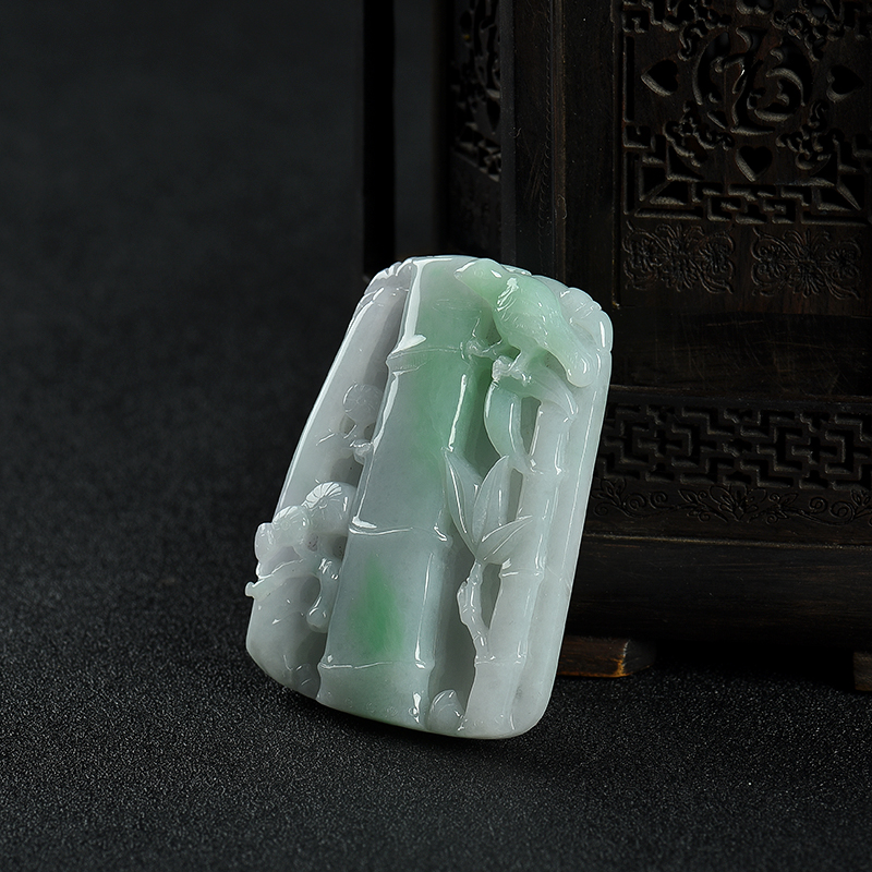 翡翠节节高升吊坠-红掌柜