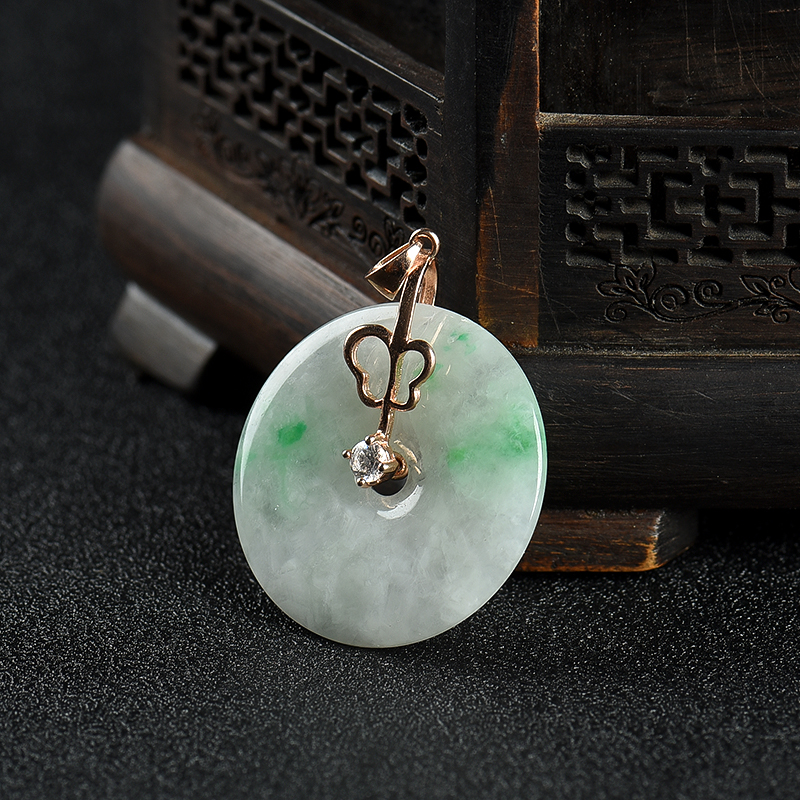 翡翠平安扣吊坠-红掌柜