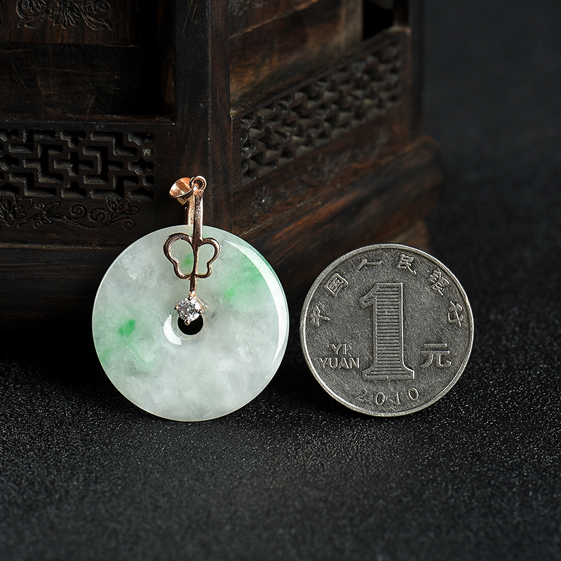 天然翡翠吊坠-红掌柜