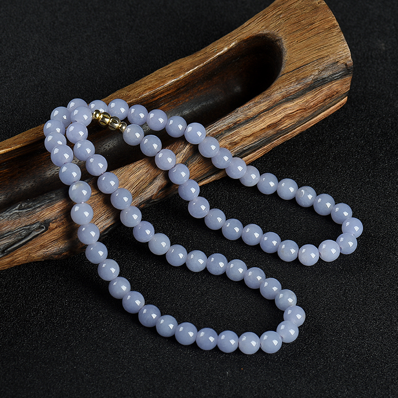 7.3mm糯种翡翠项链-红掌柜