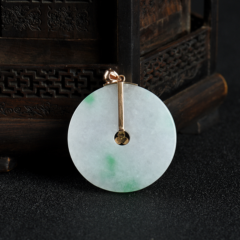 糯种翡翠平安扣吊坠-红掌柜