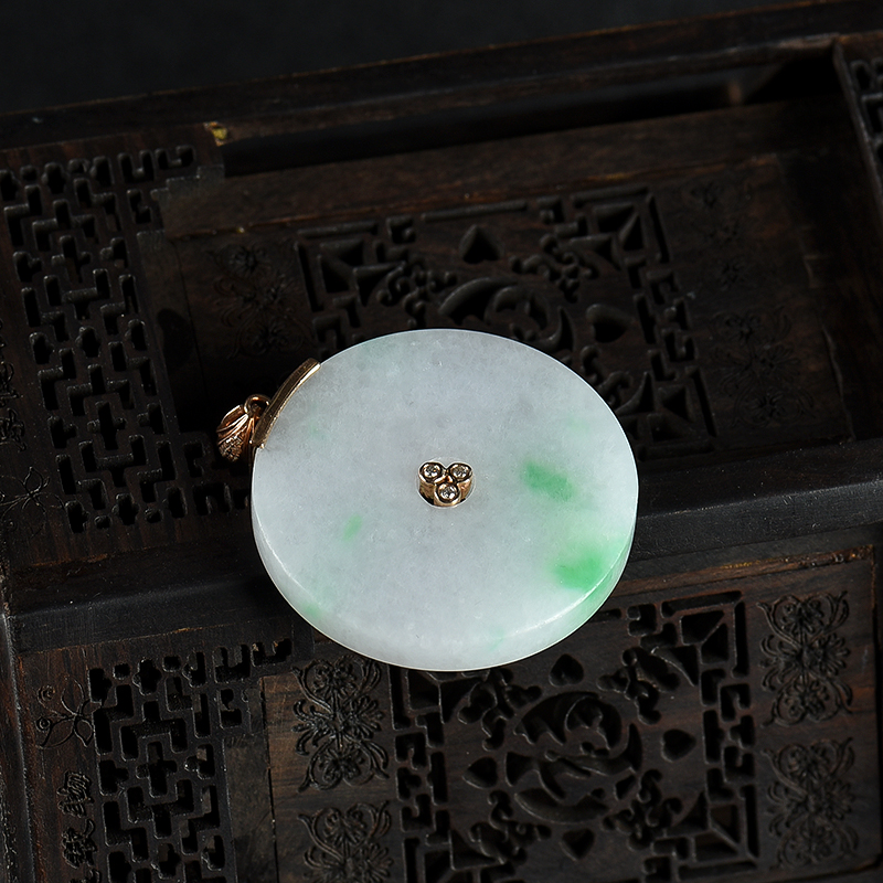 翡翠平安扣吊坠-红掌柜