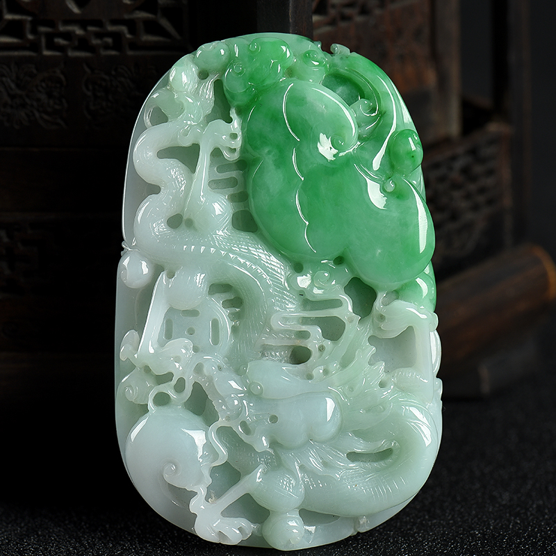 糯种飘翠翡翠辰龙-红掌柜