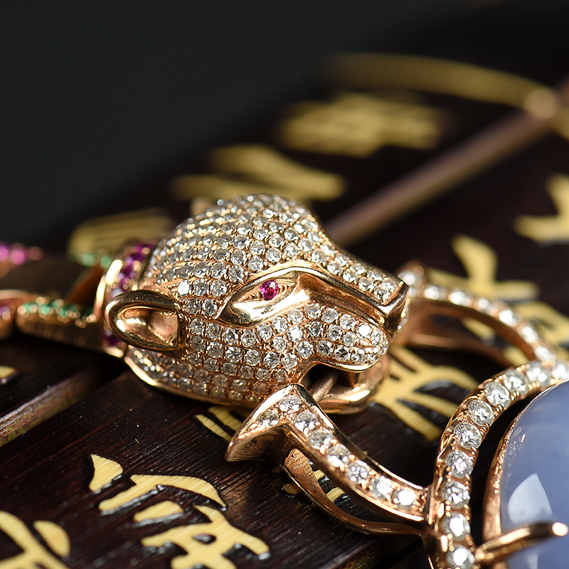 18K糯种翡翠手链-红掌柜