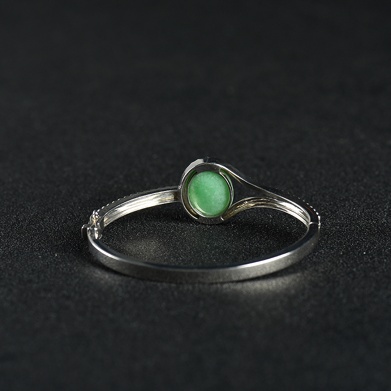 925银飘翠翡翠手镯-红掌柜