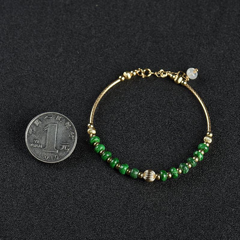 糯种翡翠手链-红掌柜