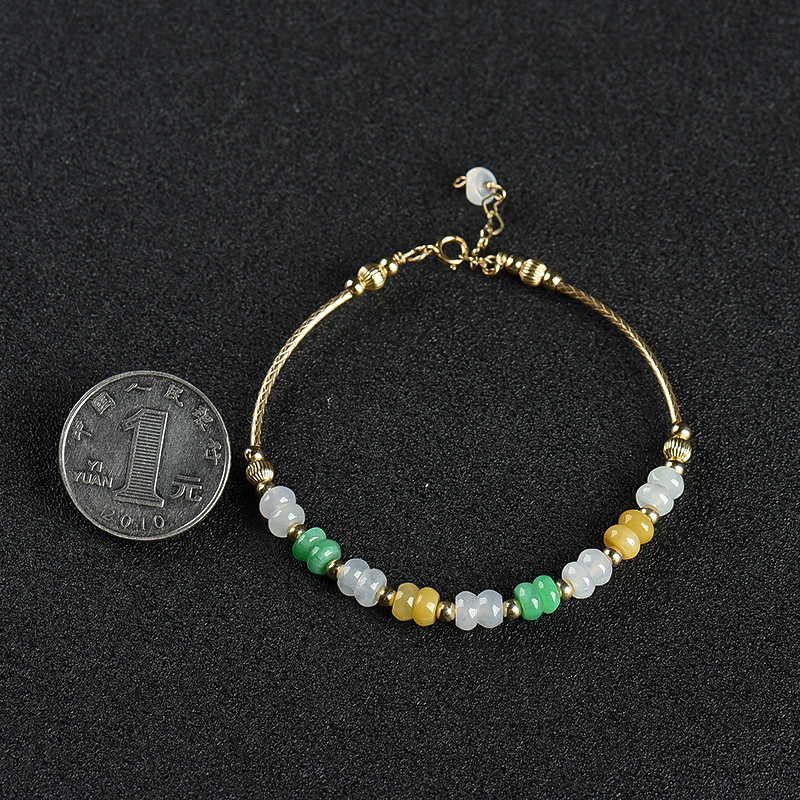 糯种翡翠手链-红掌柜