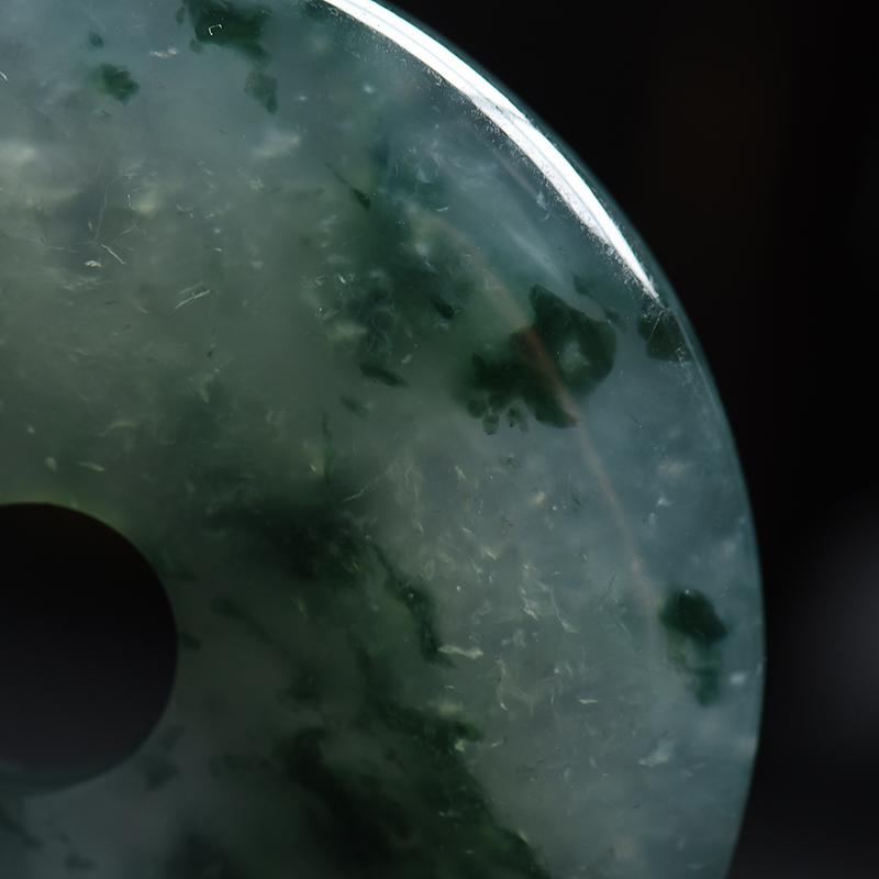 缅甸天然冰糯种飘蓝花翡翠挂件 - 红掌柜