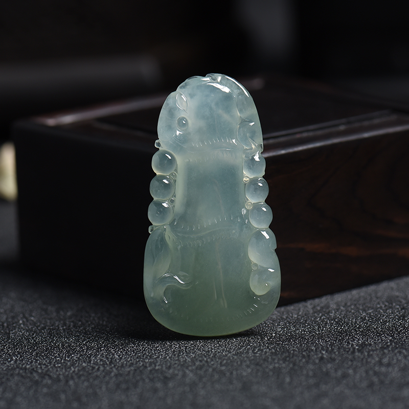 缅甸A货翡翠竹节挂件 - 红掌柜