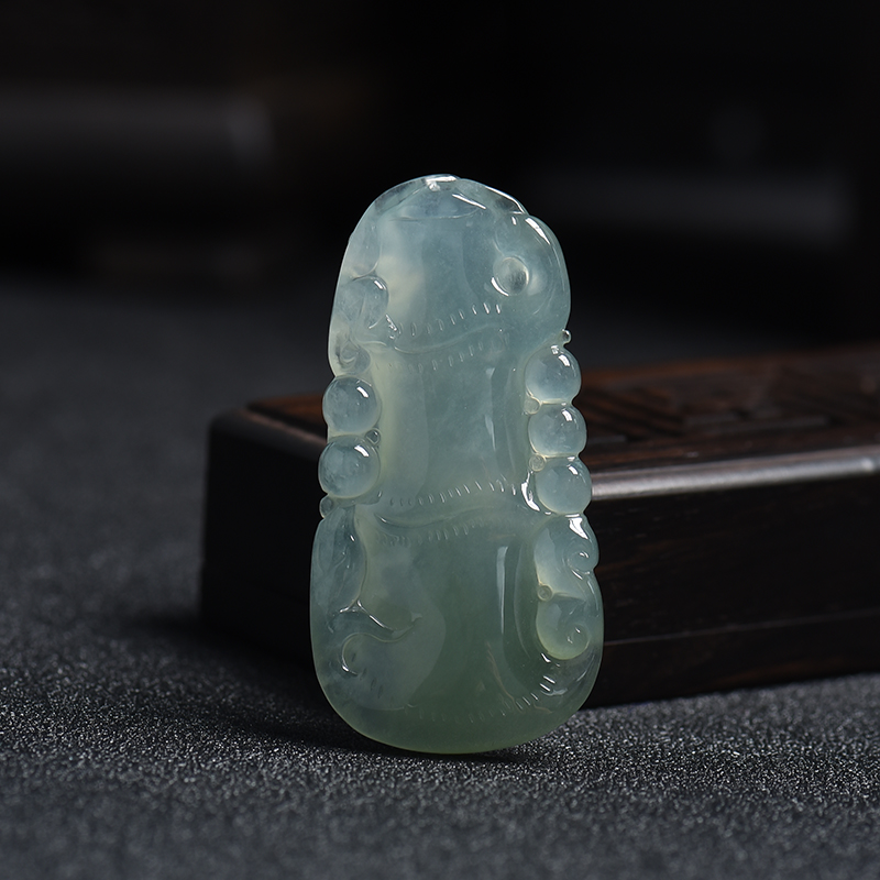 缅甸A货翡翠竹节挂件 - 红掌柜