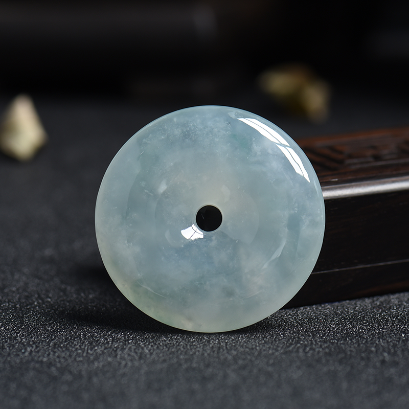 冰种翡翠平安扣挂件-红掌柜