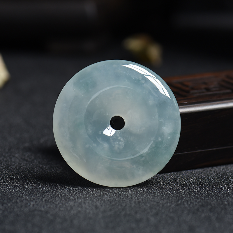 冰种翡翠平安扣-红掌柜