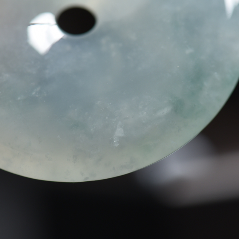 缅甸翡翠平安扣挂件-红掌柜