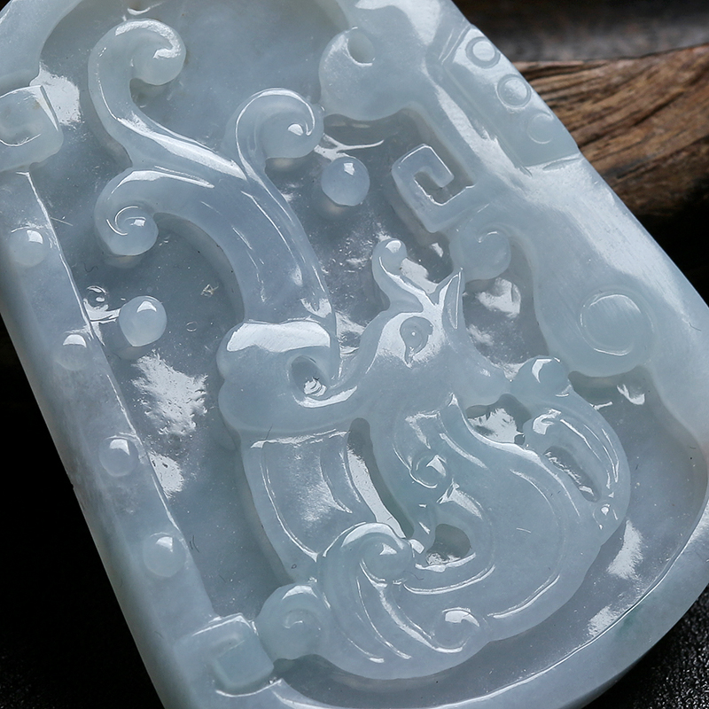 缅甸A货天然糯种翡翠挂件 - 红掌柜