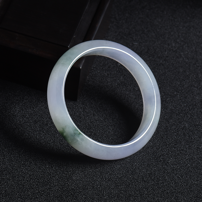 天然糯种飘花翡翠手镯 - 红掌柜