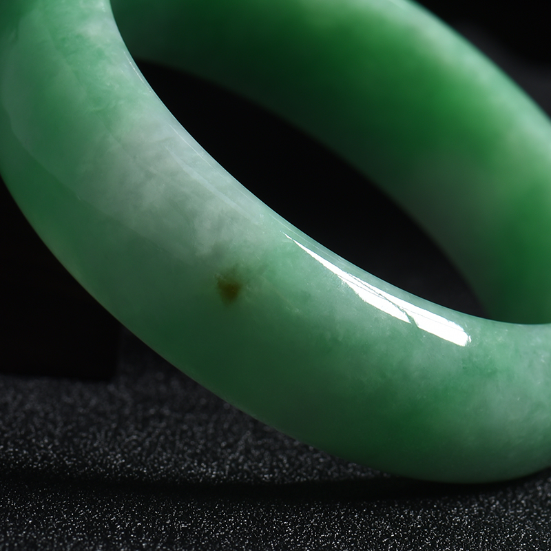 缅甸翠绿翡翠手镯 - 红掌柜