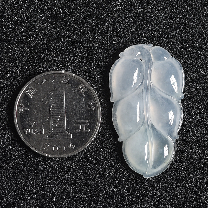 冰种翡翠金枝玉叶吊坠 - 红掌柜