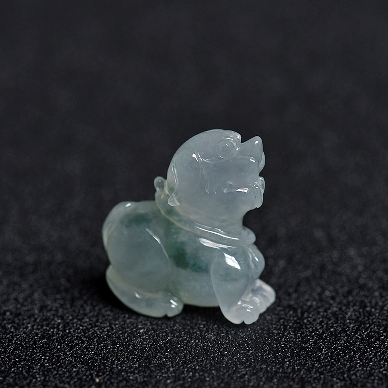 缅甸飘花翡翠旺财吊坠 - 红掌柜