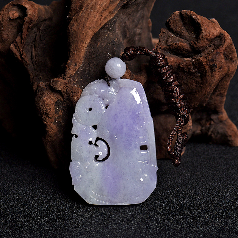 糯种翡翠福在眼前吊坠-红掌柜