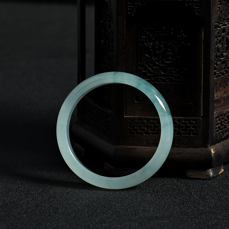 飘花翡翠手镯-红掌柜