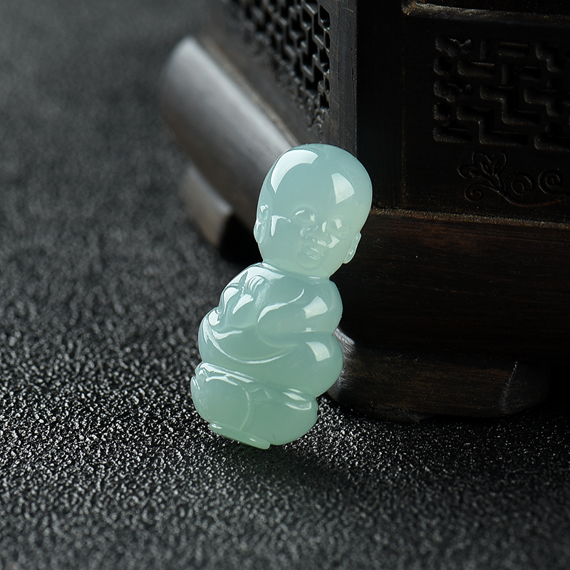 翡翠沙弥吊坠-红掌柜