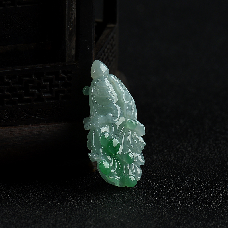 糯种飘翠翡翠-红掌柜