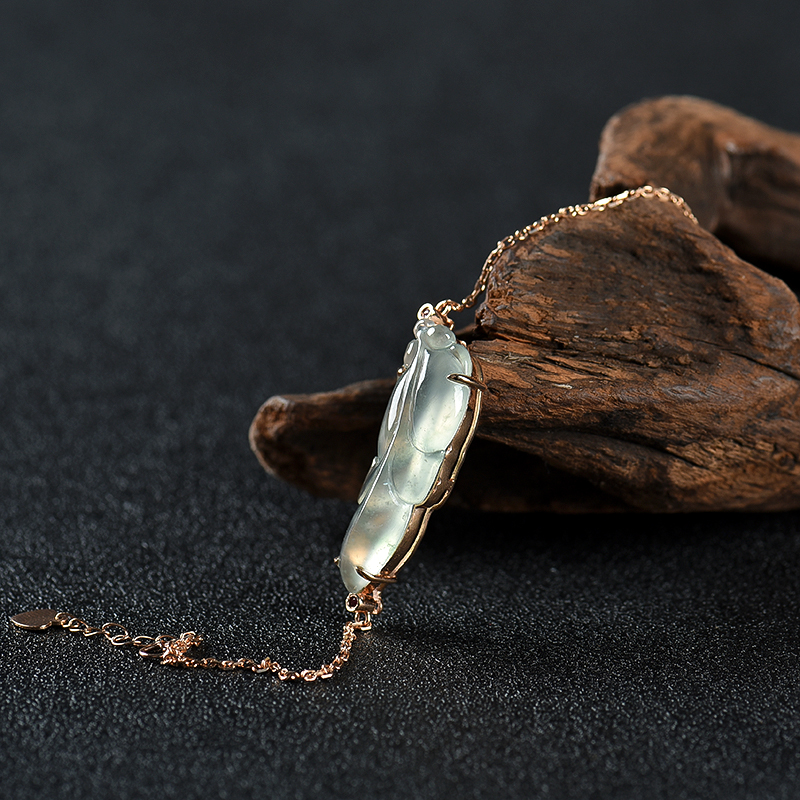 18K翡翠金鱼手链-红掌柜