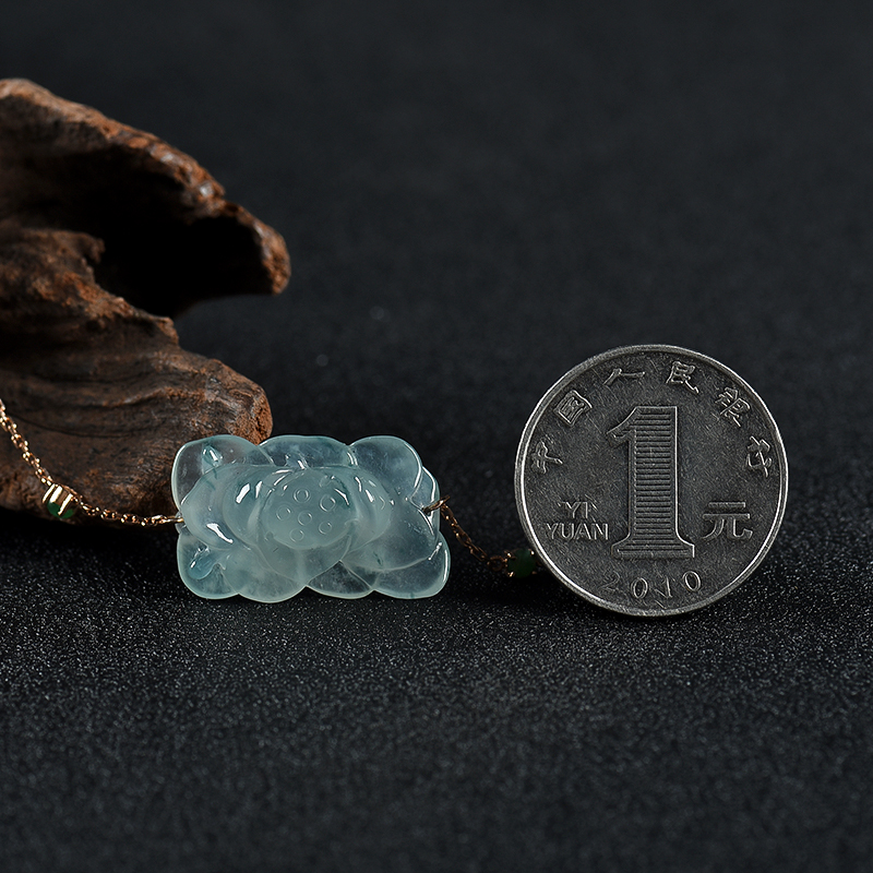 天然翡翠莲花手链-红掌柜