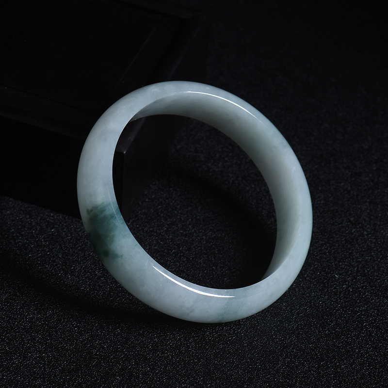 糯种飘花翡翠手镯-红掌柜