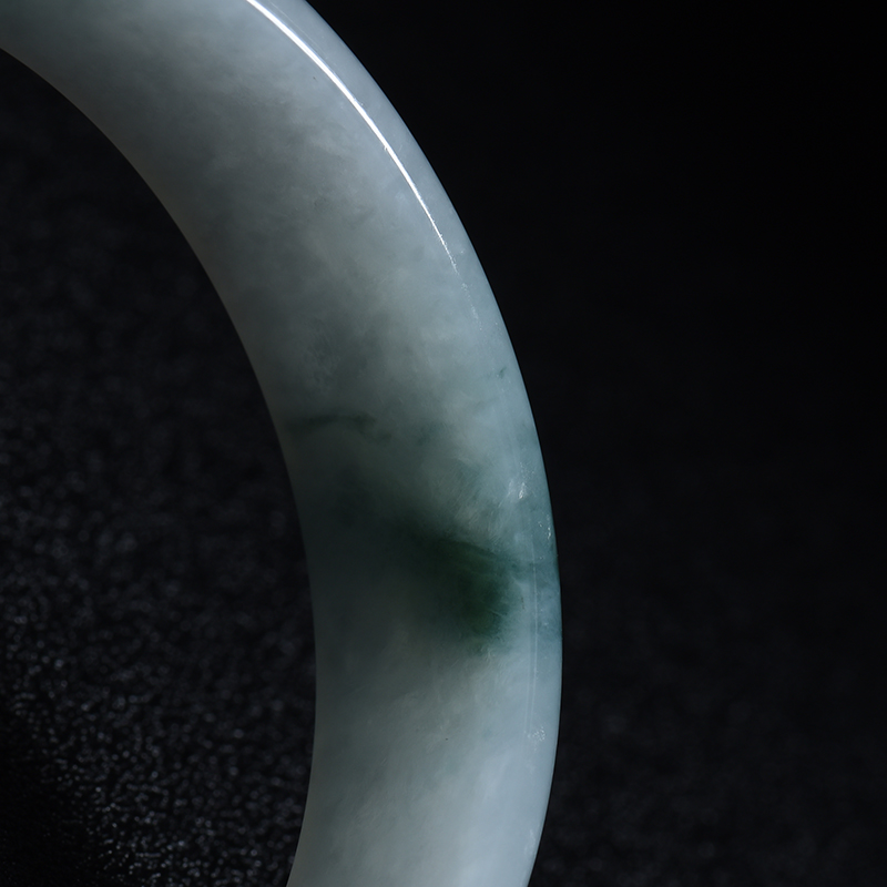 糯种翡翠手镯-红掌柜