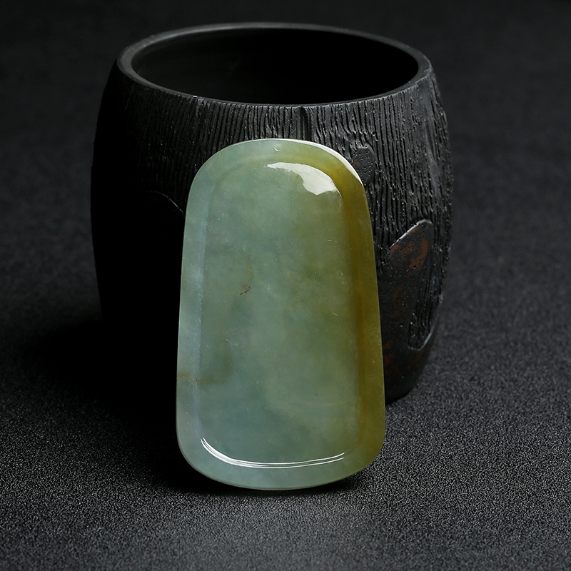 俏色翡翠立地成佛挂件 - 红掌柜