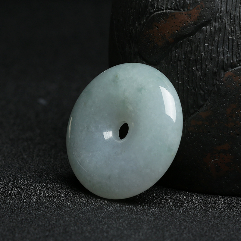 糯种翡翠平安扣吊坠-红掌柜