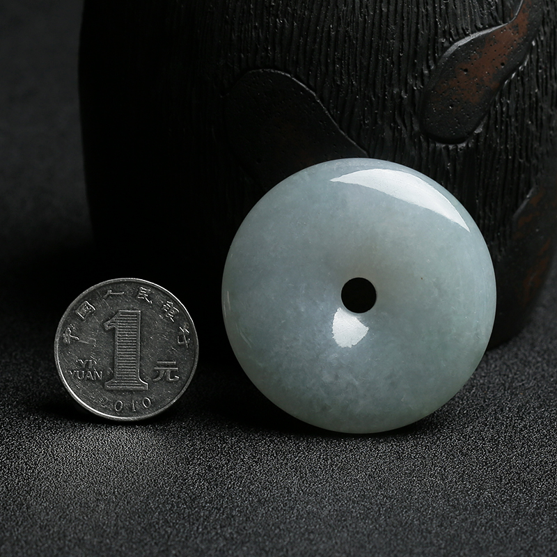 天然翡翠平安扣吊坠-红掌柜